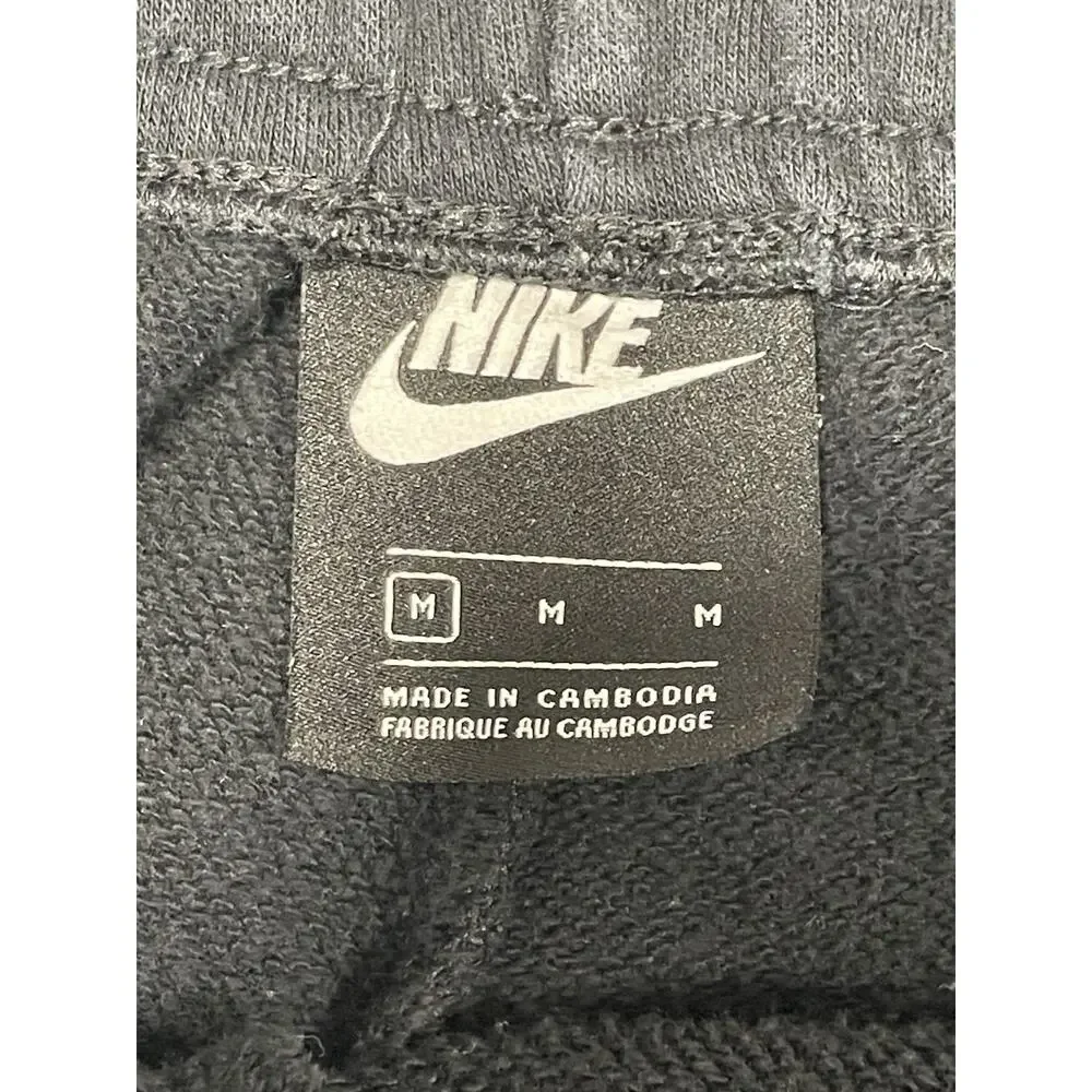 Nike Swoosh Athletic Club Jogger Fleece Pants Men’s Medium Sweatpants Black EUC